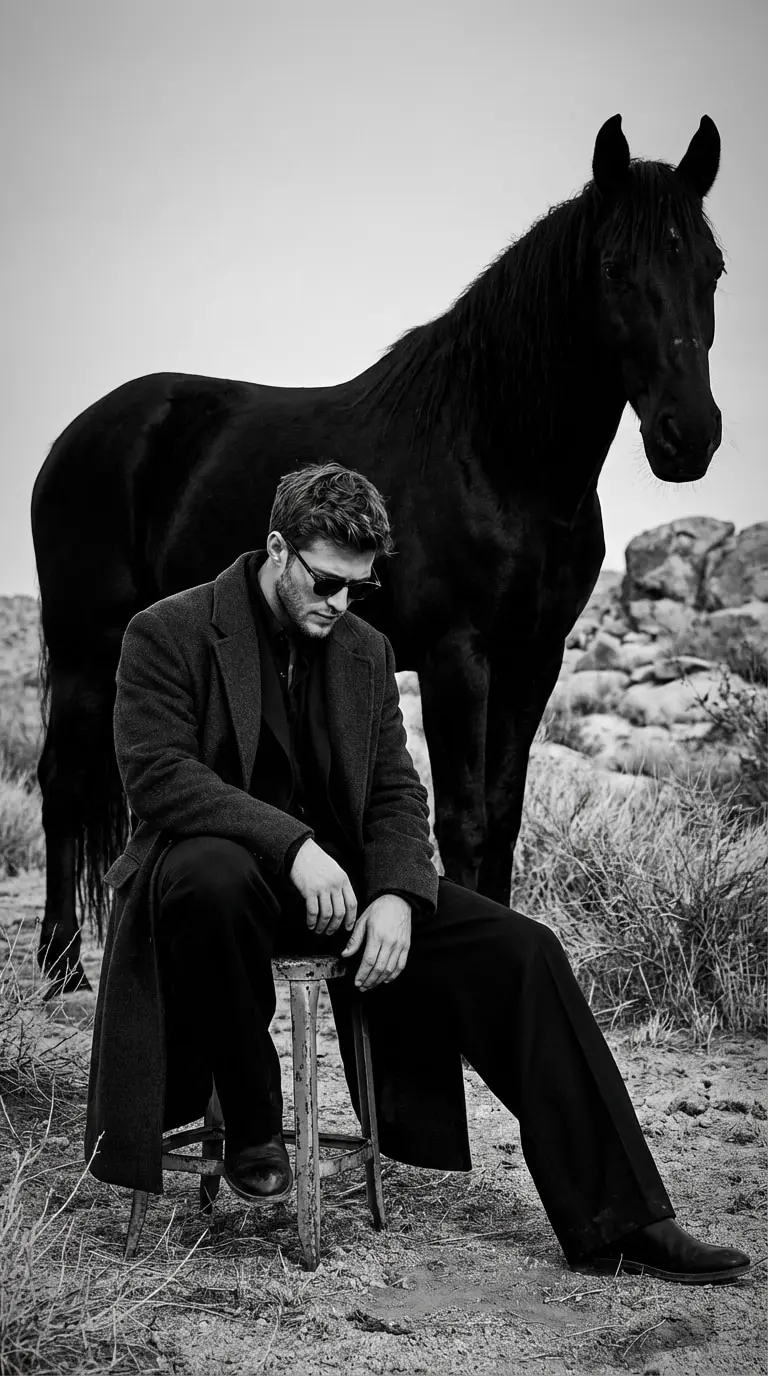 Authoritative Minimalist Fashion Portrait